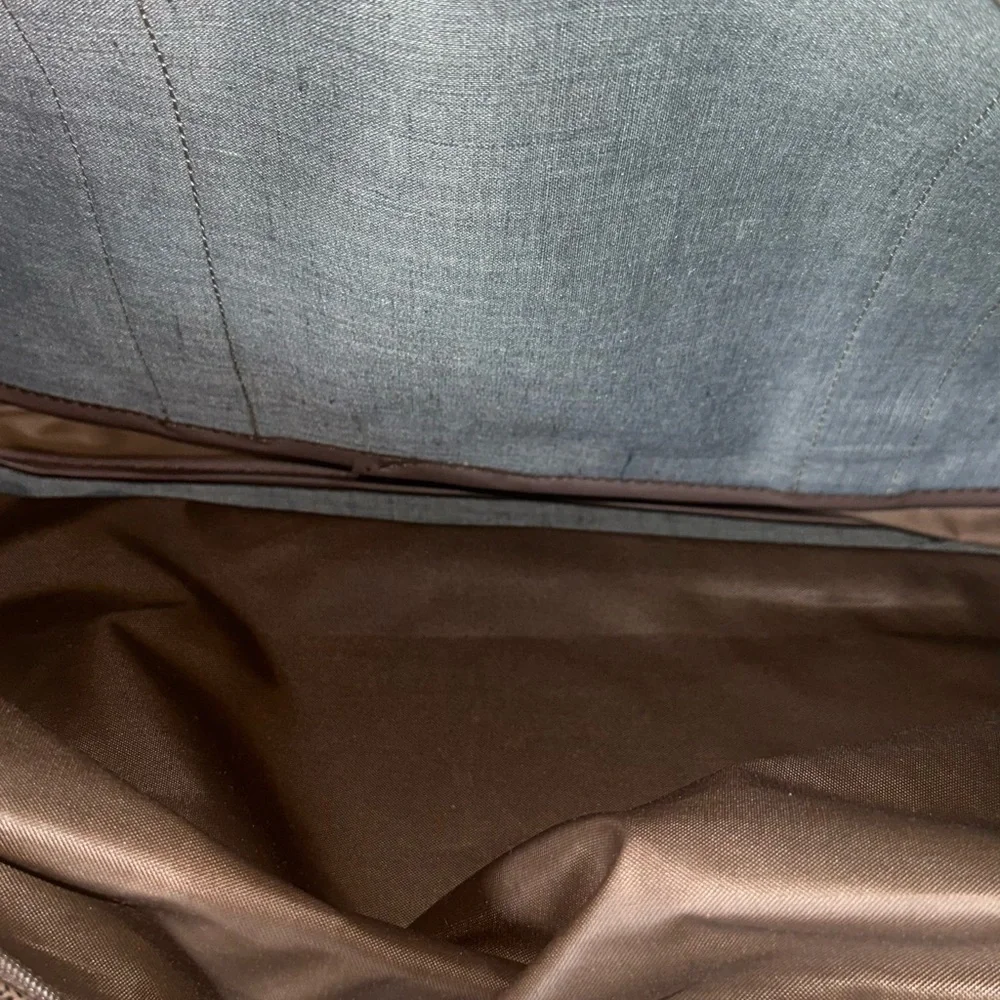 London Fog Brown and Tan Laptop Bag Classic Design‎